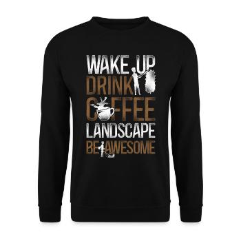 Paysagiste Aménagement Paysager - Sweat-shirt Unisexe - noir - Devant - Alina (178cm) & Michal (187cm)