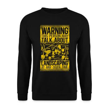 Paysagiste Aménagement Paysager - Sweat-shirt Unisexe - noir - Devant - Alina (178cm) & Michal (187cm)