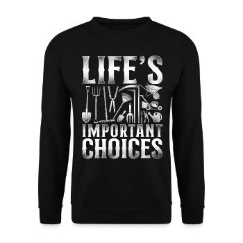 Landscaper Landscaping Landscape - Unisex Pullover - Schwarz - Vorne - Alina (178cm) & Michal (187cm)
