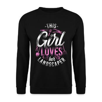 Landscaper Landscaping Landscape - Unisex Sweatshirt - black - Front - Alina (178cm) & Michal (187cm)