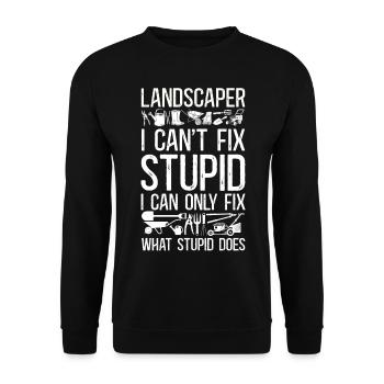 Landscaper Landscaping Landscape - Unisex Pullover - Schwarz - Vorne - Alina (178cm) & Michal (187cm)