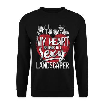 Landscaper Landscaping Landscape - Unisex Pullover - Schwarz - Vorne - Alina (178cm) & Michal (187cm)