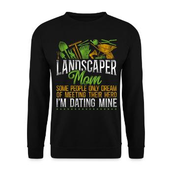 Landscaper Landscaping Landscape - Unisex Pullover - Schwarz - Vorne - Alina (178cm) & Michal (187cm)
