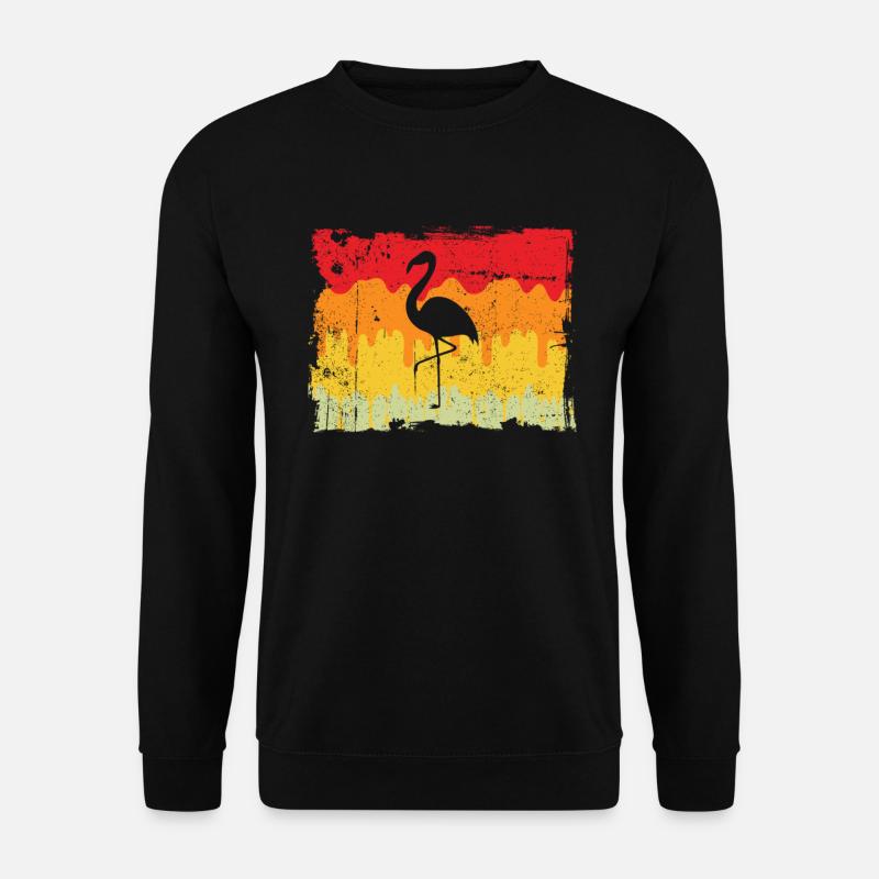 Flamingo Retro - Unisex Sweatshirt - black