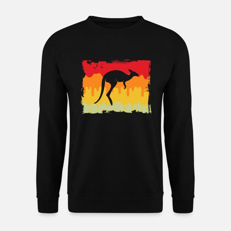 Känguru Retro - Unisex Pullover - Schwarz