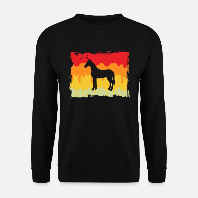 Pferd Retro - Unisex Pullover - Schwarz