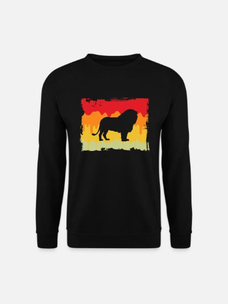 Lion Rétro - Sweat-shirt Unisexe - noir