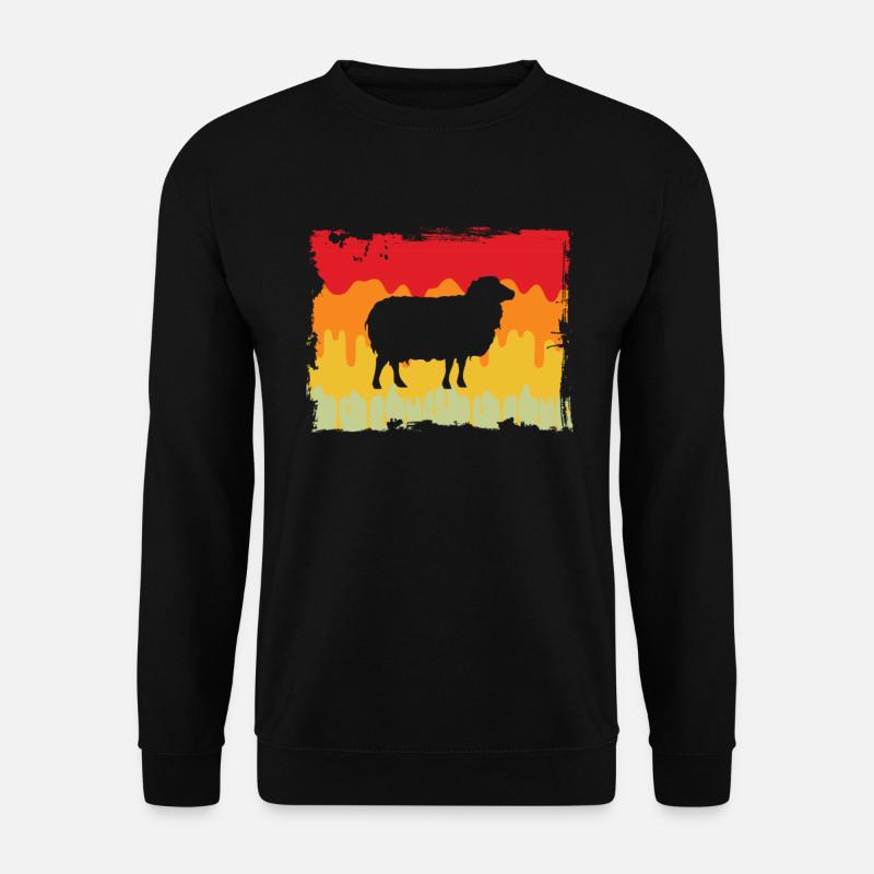 Schaf Retro - Unisex Pullover - Schwarz