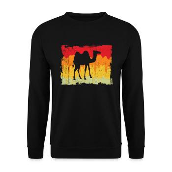 Camel Retro - Unisex Sweatshirt - black - Front - Alina (178cm) & Michal (187cm)