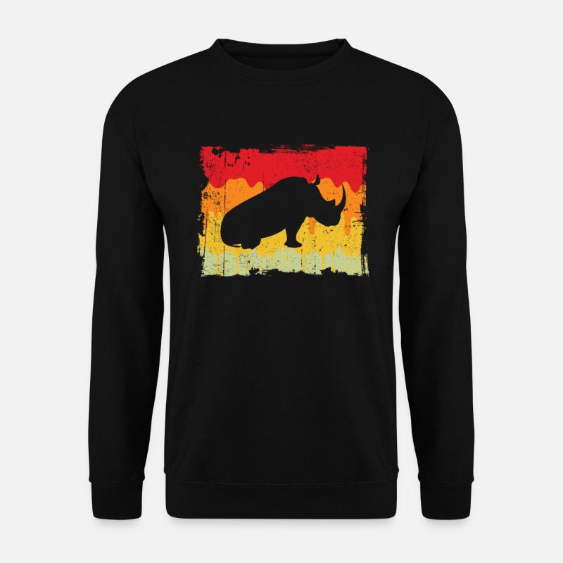 Nashorn Retro - Unisex Pullover - Schwarz