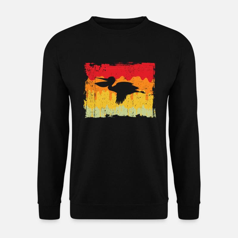 Pelikan Retro - Unisex Pullover - Schwarz