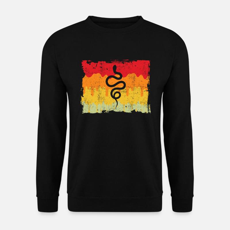 Schlange Retro - Unisex Pullover - Schwarz