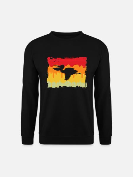 Pelikan Rétro - Sweat-shirt Unisexe - noir