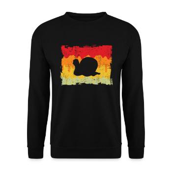 Snail Retro - Unisex Sweatshirt - black - Front - Alina (178cm) & Michal (187cm)