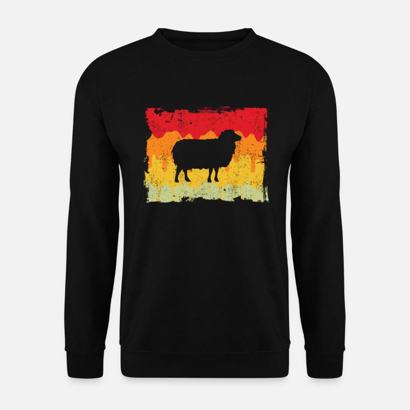 Schaf Retro - Unisex Pullover - Schwarz
