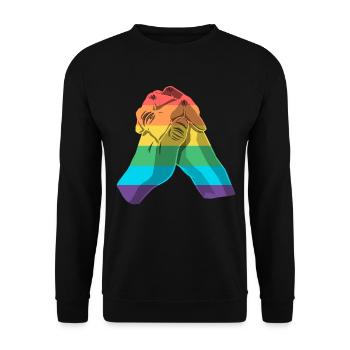 Mois de la fierté - Communauté transgenre LGBT Gay Pride - Sweat-shirt Unisexe - noir - Devant - Alina (178cm) & Michal (187cm)