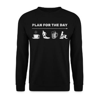 Plan surfeur pour la journée de surf - Sweat-shirt Unisexe - noir - Devant - Alina (178cm) & Michal (187cm)