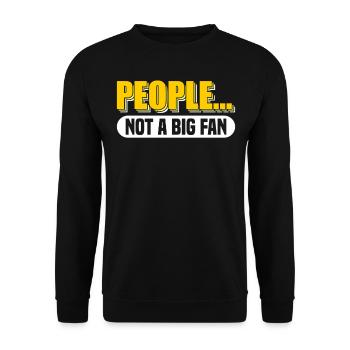 People Not A Big Fan Introvert - Unisex Pullover - Schwarz - Vorne - Alina (178cm) & Michal (187cm)
