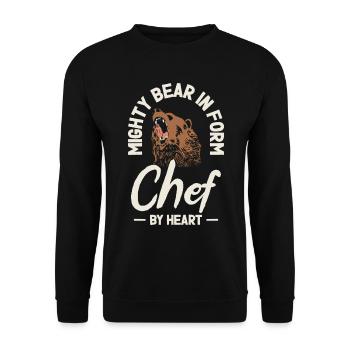 Chef Beast Animal Lovers Bear Cookers - Sweat-shirt Unisexe - noir - Devant - Alina (178cm) & Michal (187cm)