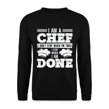 Chef Cuisine Repas Chefs culinaires - Sweat-shirt Unisexe - noir - Devant - Alina (178cm) & Michal (187cm)