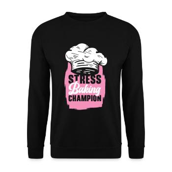 Pastry Chef Baking Champion Baked Goods Pastries - Unisex Sweatshirt - black - Front - Alina (178cm) & Michal (187cm)