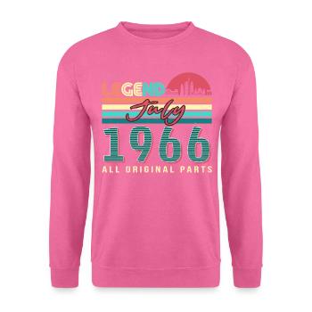 1966 En juillet Légende - Sweat-shirt Unisexe - rose - Devant