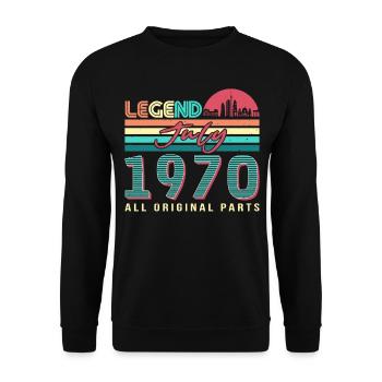 Tous les originaux 1970 en juillet - Sweat-shirt Unisexe - noir - Devant - Alina (178cm) & Michal (187cm)