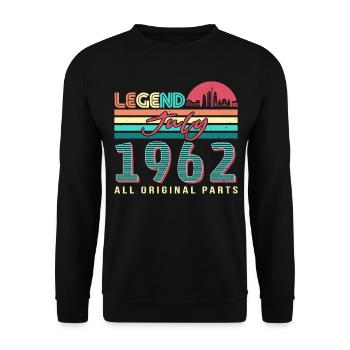 60 Lebensjahre Im Juli 1962 - Unisex Pullover - Schwarz - Vorne - Alina (178cm) & Michal (187cm)