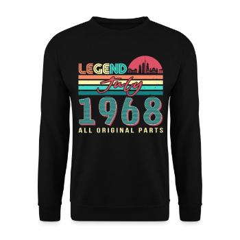 All original 1968 in July - Unisex Sweatshirt - black - Front - Alina (178cm) & Michal (187cm)