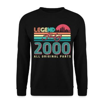 Geburtstagsgrüsse Im Juli 2000 - Unisex Pullover - Schwarz - Vorne - Alina (178cm) & Michal (187cm)