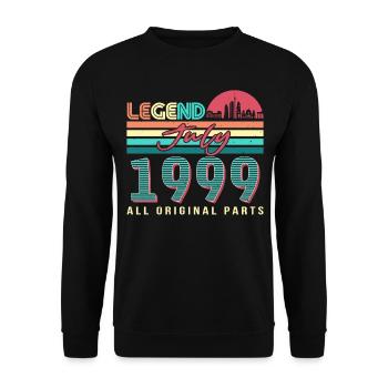 Geburtstagsgrüsse Im Juli 1999 - Unisex Pullover - Schwarz - Vorne - Alina (178cm) & Michal (187cm)