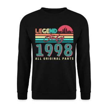 Vœux d’anniversaire en juillet 1998 - Sweat-shirt Unisexe - noir - Devant - Alina (178cm) & Michal (187cm)