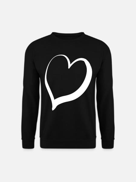Great White Heart - Unisex Sweatshirt - black