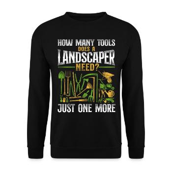 Landscaper Landscaping Landscape - Unisex Pullover - Schwarz - Vorne - Alina (178cm) & Michal (187cm)