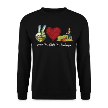 Paysagiste Aménagement Paysager - Sweat-shirt Unisexe - noir - Devant - Alina (178cm) & Michal (187cm)