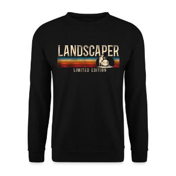 Landscaper Landscaping Landscape - Unisex Sweatshirt - black - Front - Alina (178cm) & Michal (187cm)
