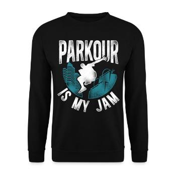 Parkour Free Running Traceur - Sweat-shirt Unisexe - noir - Devant - Alina (178cm) & Michal (187cm)