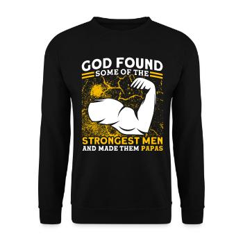 God the Father Dad Papa - Unisex Sweatshirt - black - Front - Alina (178cm) & Michal (187cm)