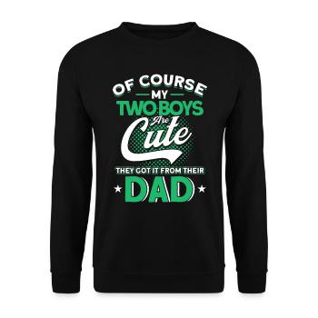 Vendanges Père Papa Deux garçons - Sweat-shirt Unisexe - noir - Devant - Alina (178cm) & Michal (187cm)