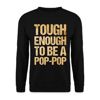 Pop-Pop Grandpa Grandfather Grandfather - Unisex Sweatshirt - black - Front - Alina (178cm) & Michal (187cm)