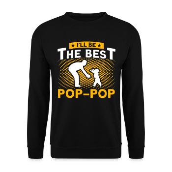 Pop-Pop Grandpa Grandfather Grandfather - Unisex Sweatshirt - black - Front - Alina (178cm) & Michal (187cm)