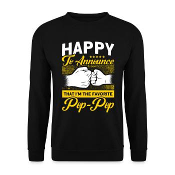 Pop-Pop Grandpa Grandfather Grandfather - Unisex Sweatshirt - black - Front - Alina (178cm) & Michal (187cm)