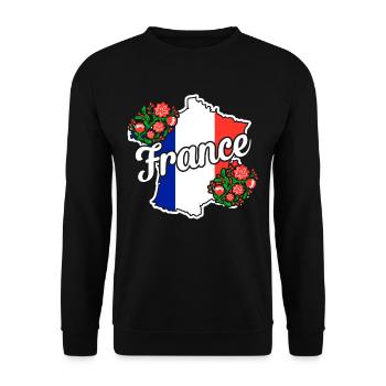 France - Sweat-shirt Unisexe - noir - Devant - Alina (178cm) & Michal (187cm)