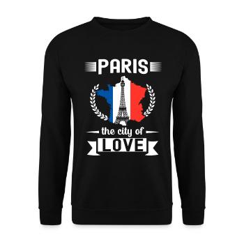 Frankreich Flagge France Paris Marseille French - Unisex Pullover - Schwarz - Vorne - Alina (178cm) & Michal (187cm)