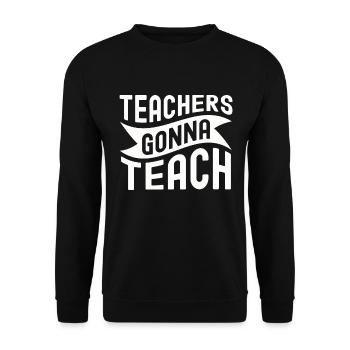 Teacher School Teacher Gift Class Primary School - Unisex Sweatshirt - black - Front - Alina (178cm) & Michal (187cm)