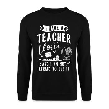 Teacher School Teacher 6th grade Primary school - Unisex Sweatshirt - black - Front - Alina (178cm) & Michal (187cm)