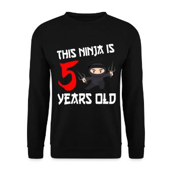 Ninja 5ème anniversaire - Sweat-shirt Unisexe - noir - Devant - Alina (178cm) & Michal (187cm)