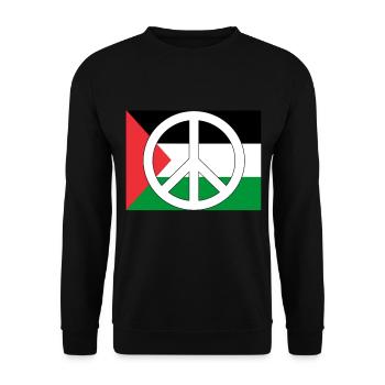 Palestine Tshirt Hommes Enfants Femmes Palestine - Sweat-shirt Unisexe - noir - Devant - Alina (178cm) & Michal (187cm)