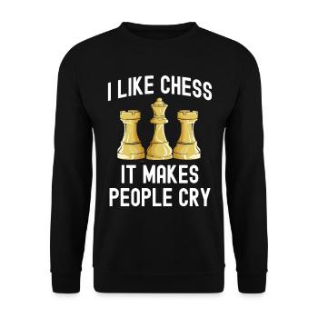 Chess - Unisex Sweatshirt - black - Front - Alina (178cm) & Michal (187cm)
