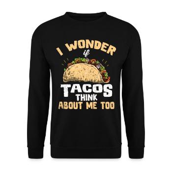 Taco Tuesday Torero Salsa Latino Mexikanisch Nacho - Unisex Pullover - Schwarz - Vorne - Alina (178cm) & Michal (187cm)